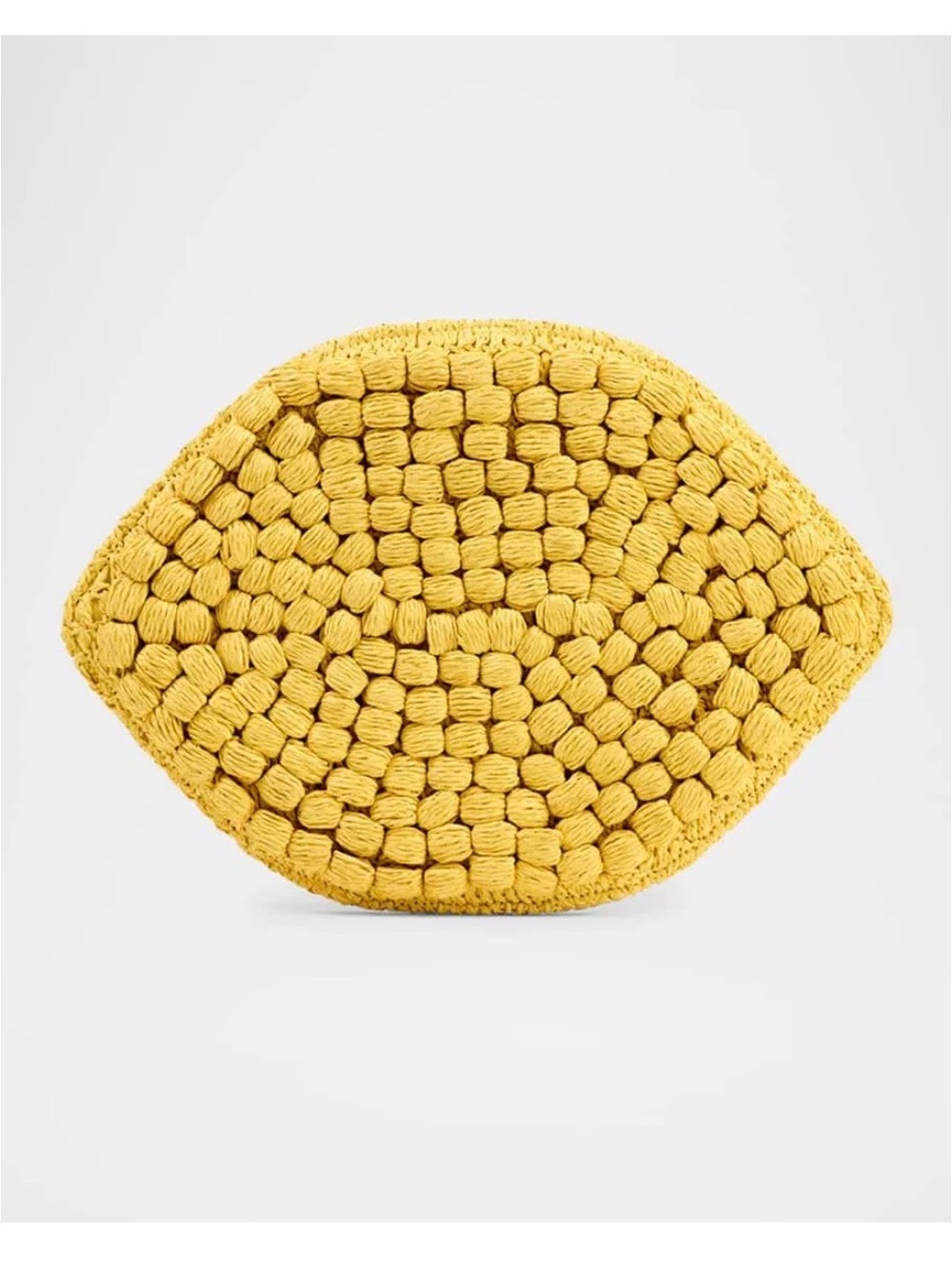 Simon Miller Yellow Woven Lemon Clutch